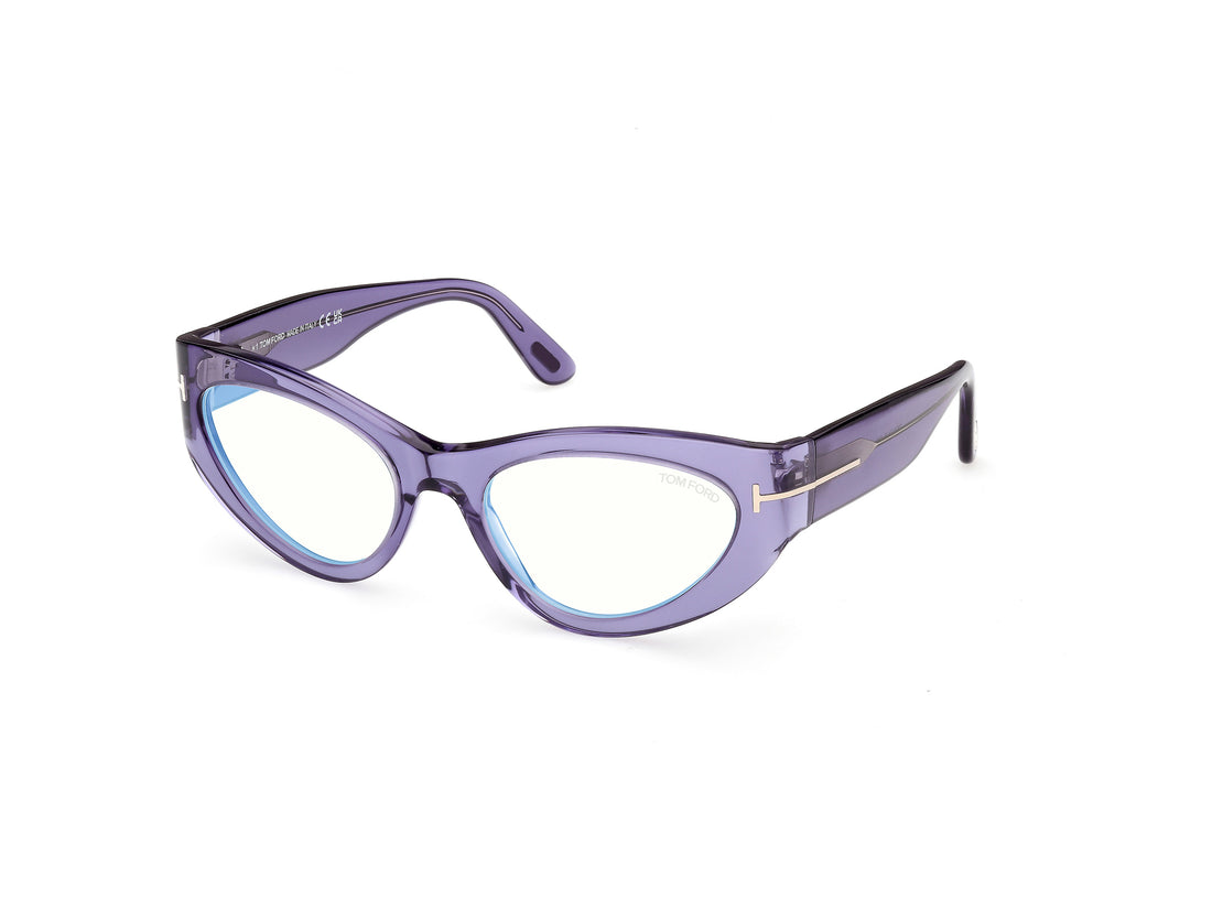 Lunettes de vue tom ford ft6134-b 081 violeta cat eye femenino taille 55mm - Vue principale