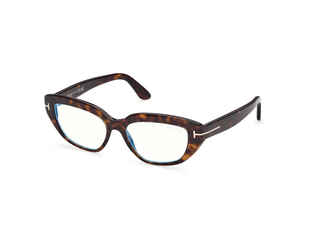 Brillen tom ford ft6190-b 052 havana cat eye femenino größe 53mm - Hauptansicht