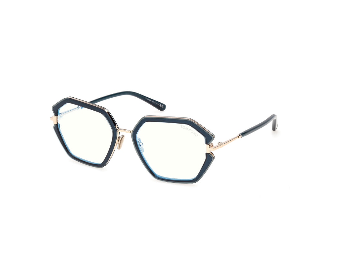 Brillen tom ford ft6195-b 087 azul geometric femenino größe 54mm - Hauptansicht