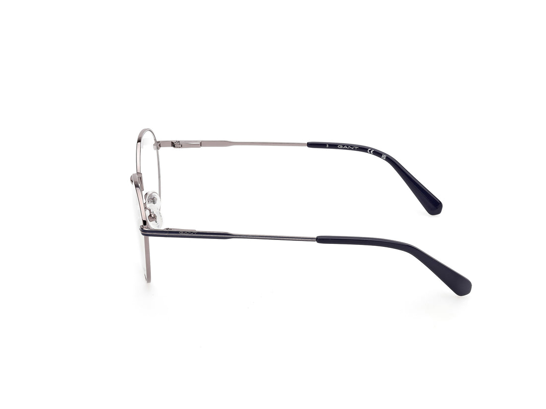 Occhiali da vista gant ga50054 012 plateado round masculino taglia 52mm - Vista dettagliata