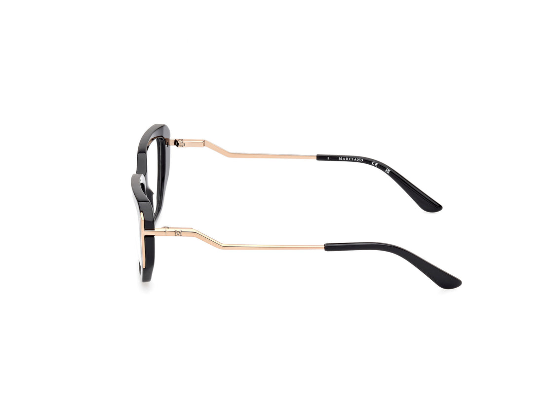 Gafas graduadas guess by marciano gm0398 001 negro rectangular femenino talla 52mm - Vista de detalle