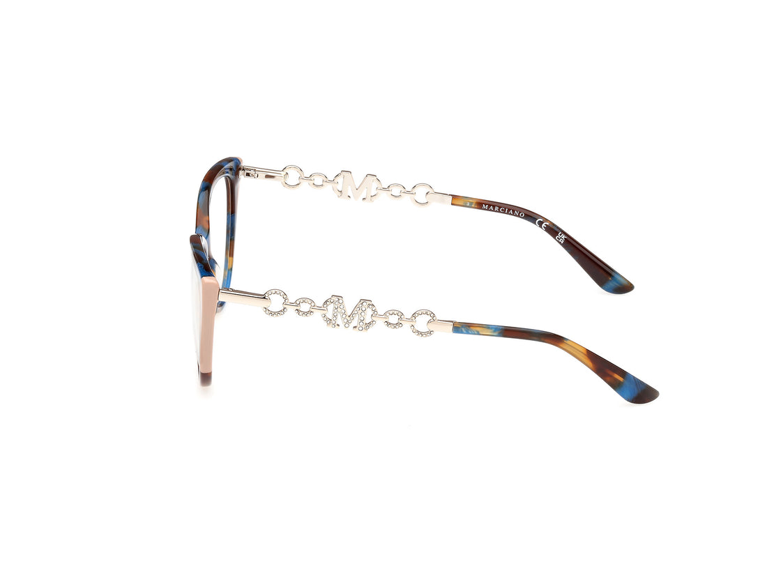 Gafas graduadas guess by marciano gm50006 092 azul cat eye femenino talla 54mm - Vista de detalle