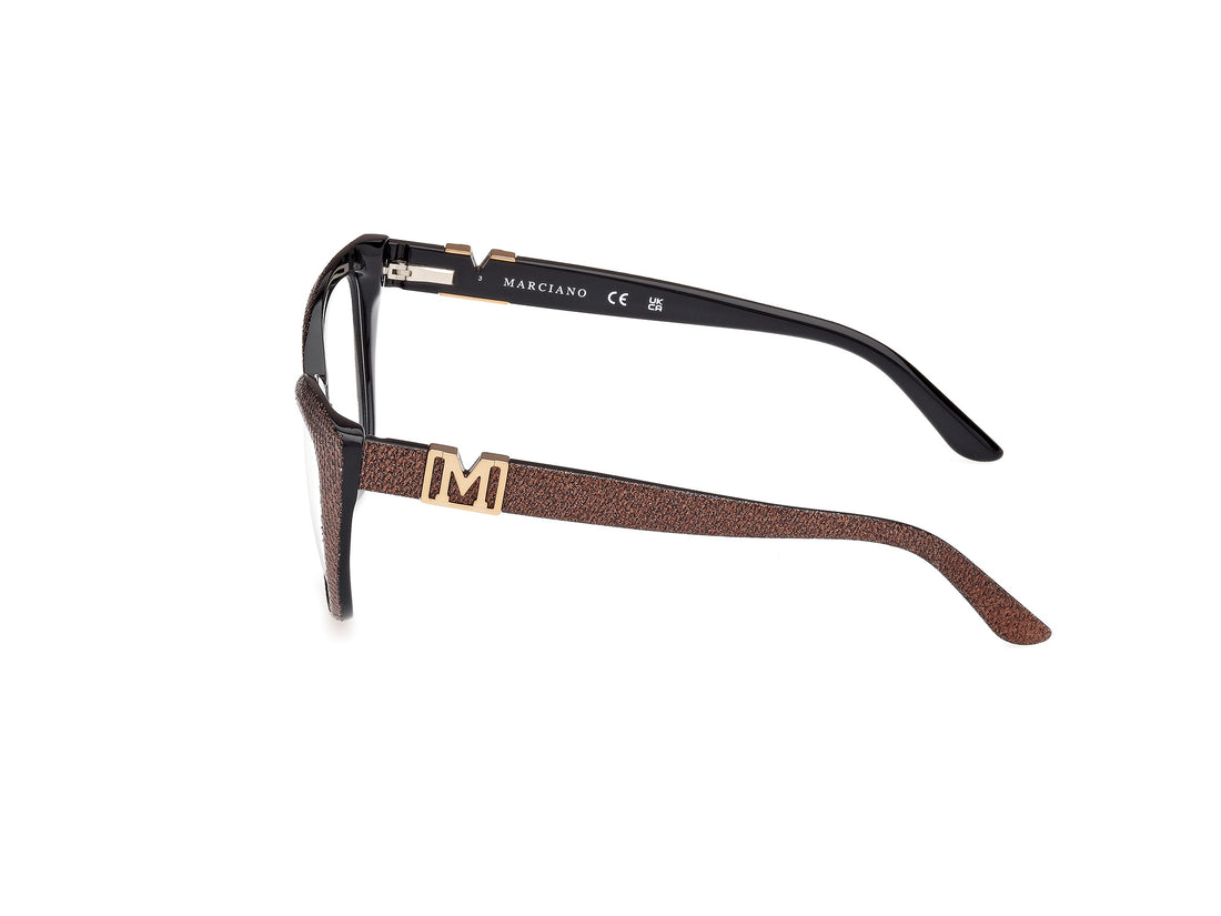 Gafas graduadas guess by marciano gm50008 005 negro cat eye femenino talla 55mm - Vista de detalle