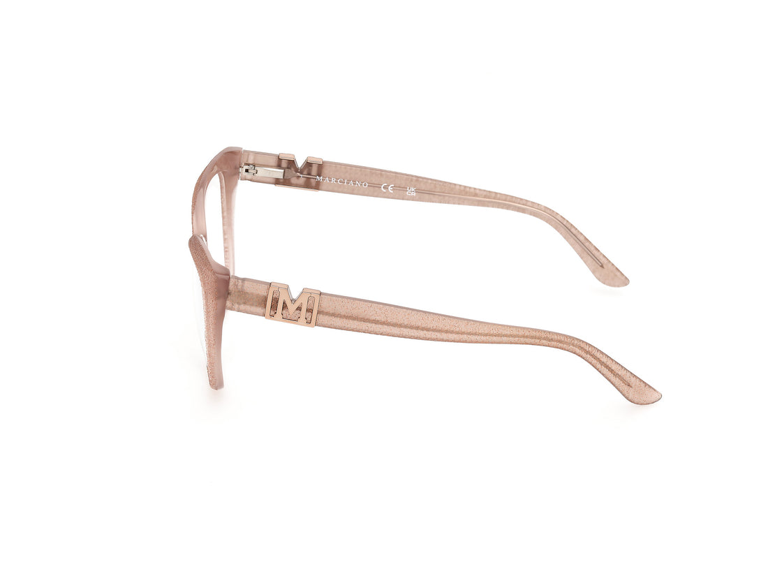 Gafas graduadas guess by marciano gm50008 057 beige cat eye femenino talla 55mm - Vista de detalle