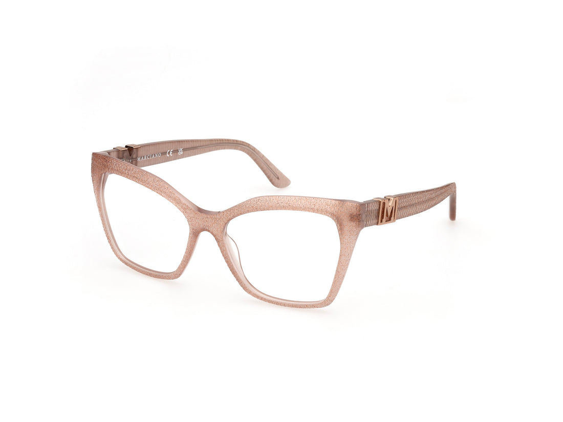 Gafas graduadas guess by marciano gm50009 057 beige square femenino talla 55mm - Vista principal