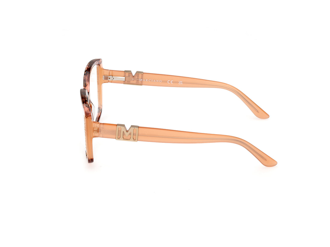 Gafas graduadas guess by marciano gm50012 044 naranja square femenino talla 55mm - Vista de detalle