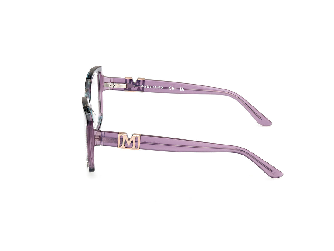 Gafas graduadas guess by marciano gm50012 083 morado square femenino talla 55mm - Vista de detalle
