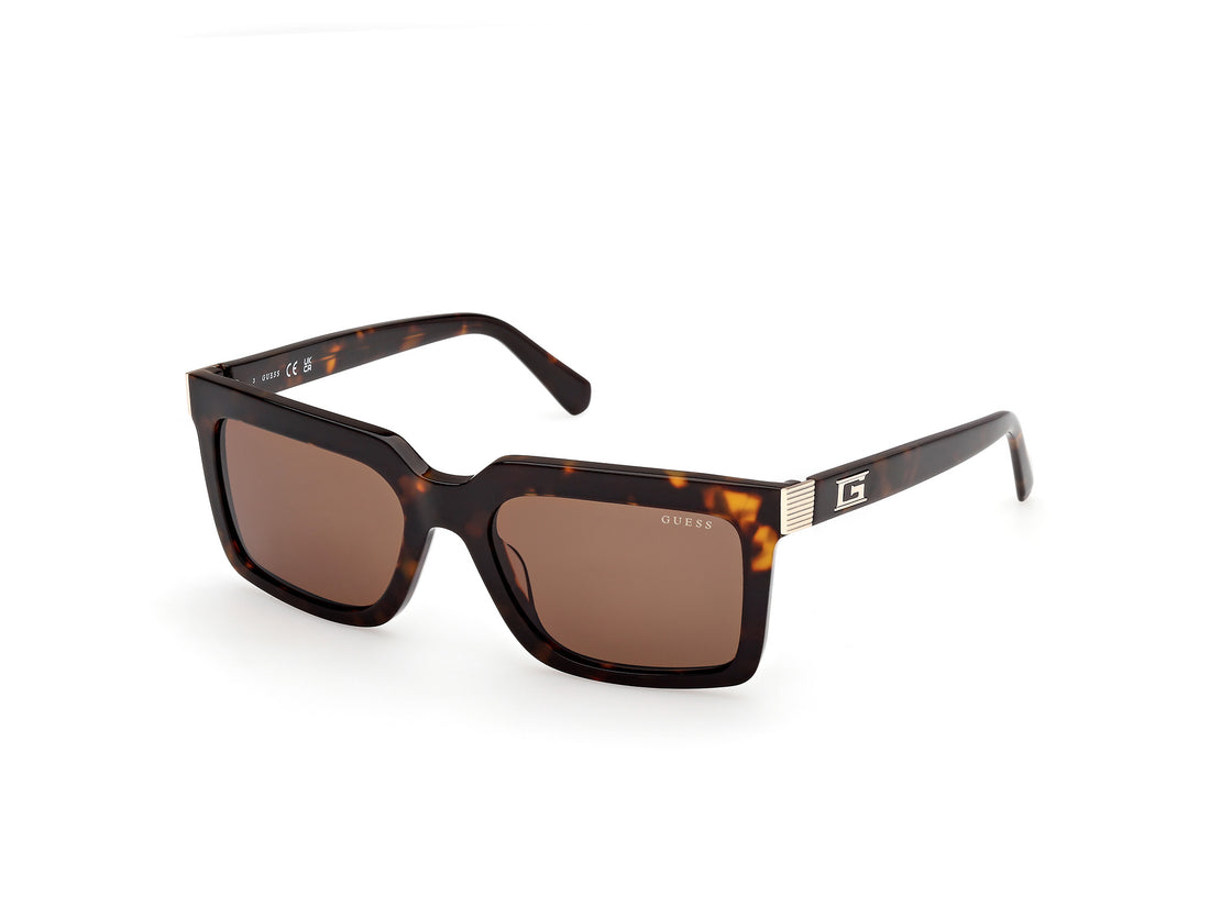 Solglasögon guess gu00213 52e havana rectangular masculino storlek 55mm - Huvudvy