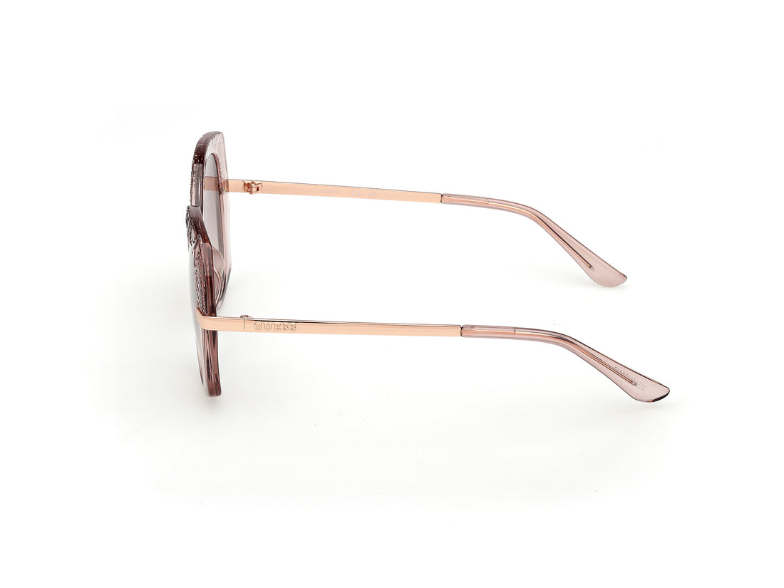 Occhiali da sole guess gu00215 57f beige round femenino taglia 55mm - Vista dettagliata