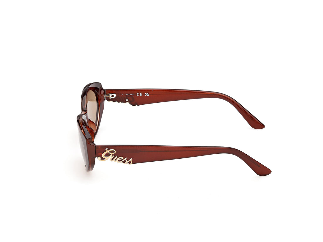 Óculos de sol guess gu00307 50e marron oval femenino tamanho 56mm - Vista de detalhe
