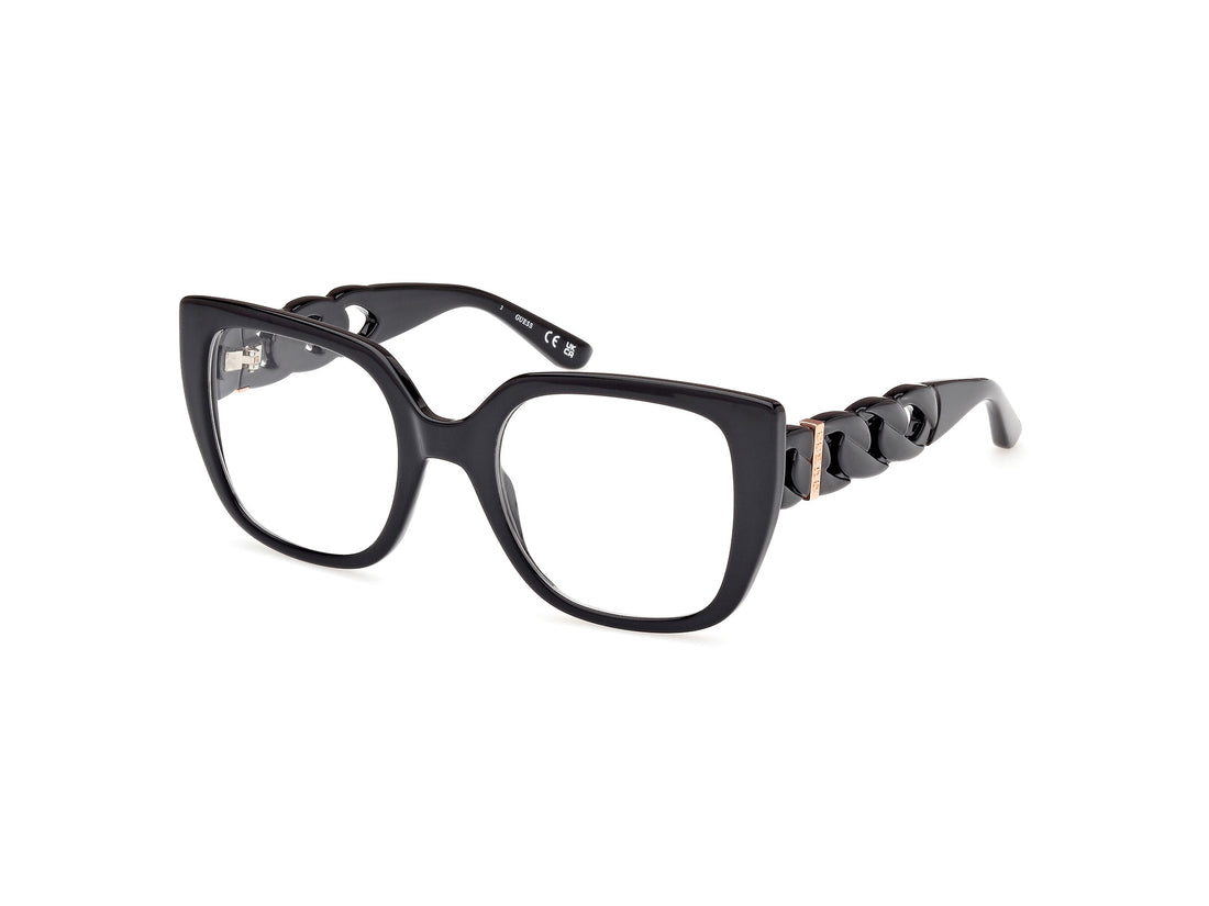 Óculos graduados guess gu50118 001 negro femenino tamanho 52mm - Vista principal