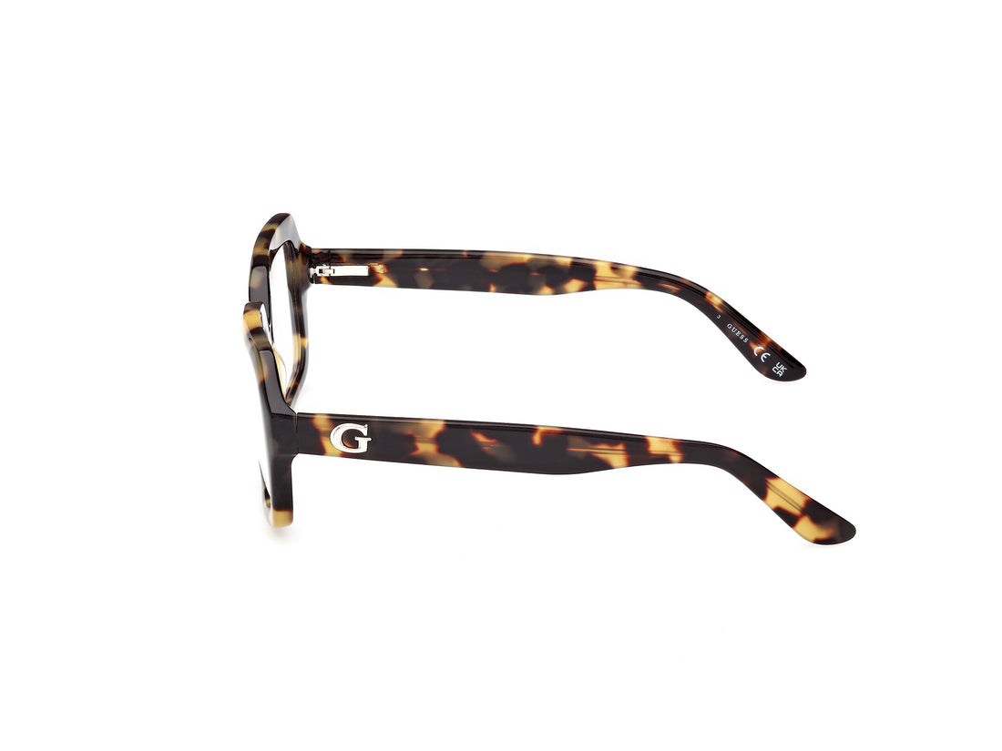 Óculos graduados guess gu50226 053 havana square femenino tamanho 52mm - Vista de detalhe
