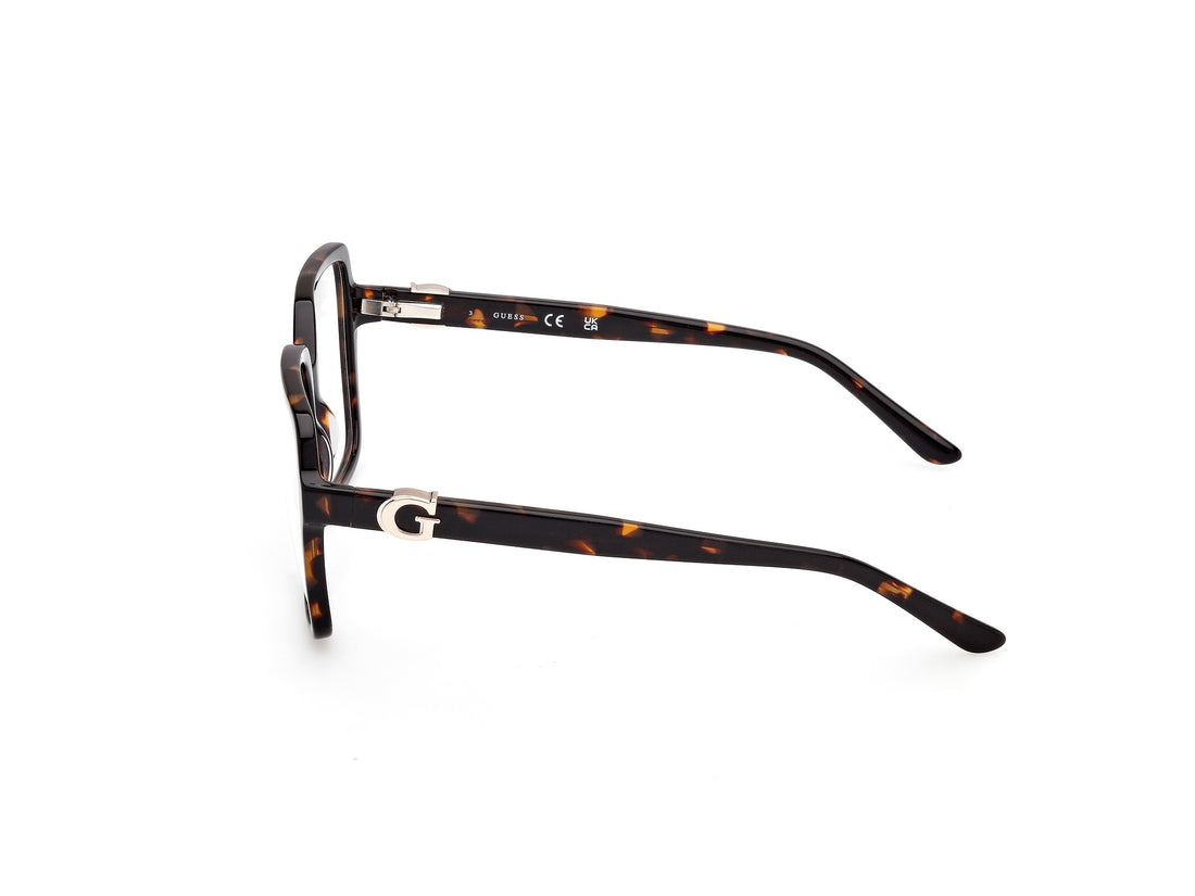 Óculos graduados guess gu50228 052 havana square femenino tamanho 56mm - Vista de detalhe