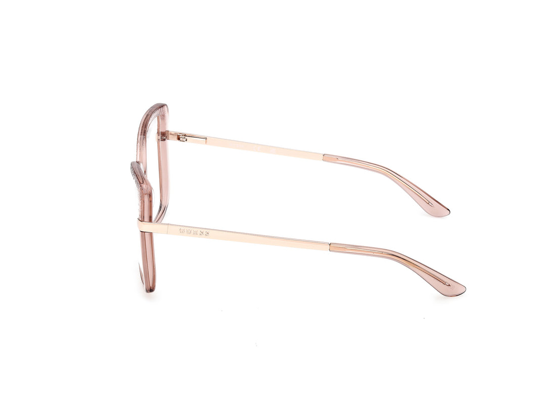 Occhiali da vista guess gu50245 057 beige butterfly femenino taglia 54mm - Vista dettagliata