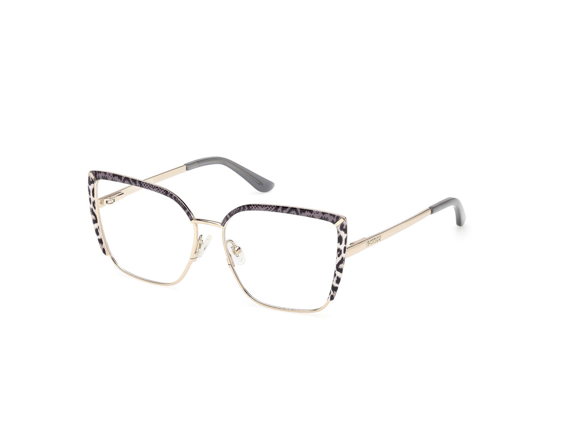 Óculos graduados guess gu50249 033 dorado square femenino tamanho 55mm - Vista principal