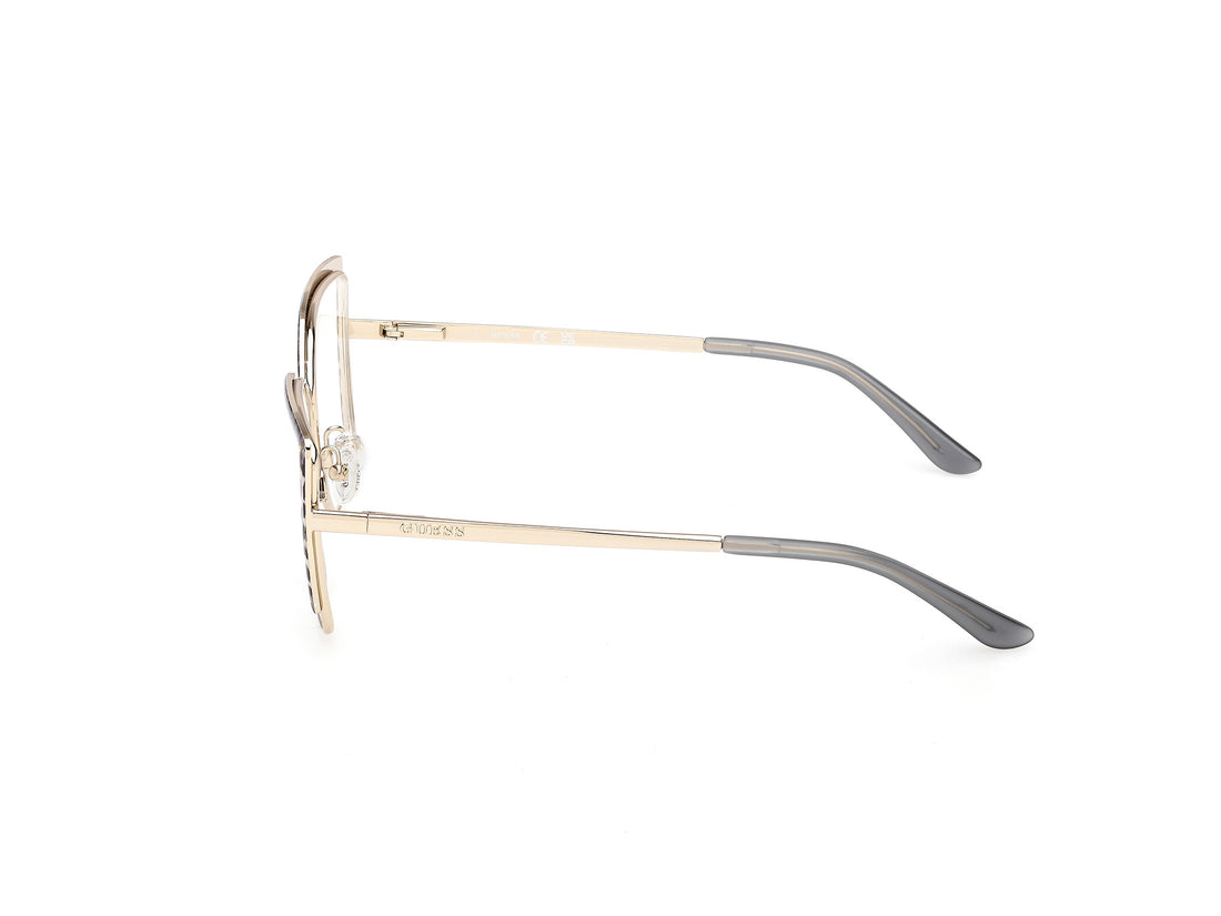 Óculos graduados guess gu50249 033 dorado square femenino tamanho 55mm - Vista de detalhe