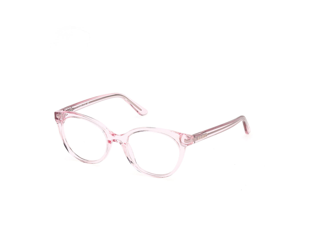 Óculos graduados guess gu50267 072 rosa round femenino tamanho 46mm - Vista principal