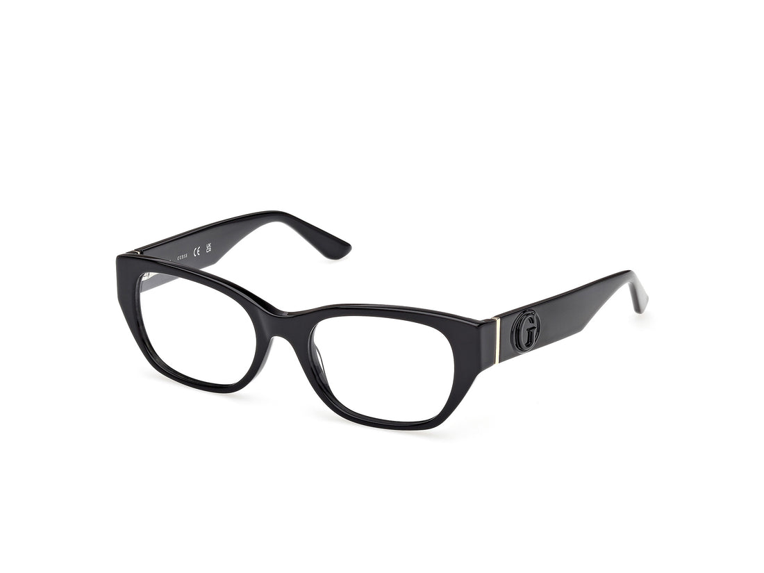 Prescription glasses guess gu50304 001 negro rectangular femenino size 50mm - Main view