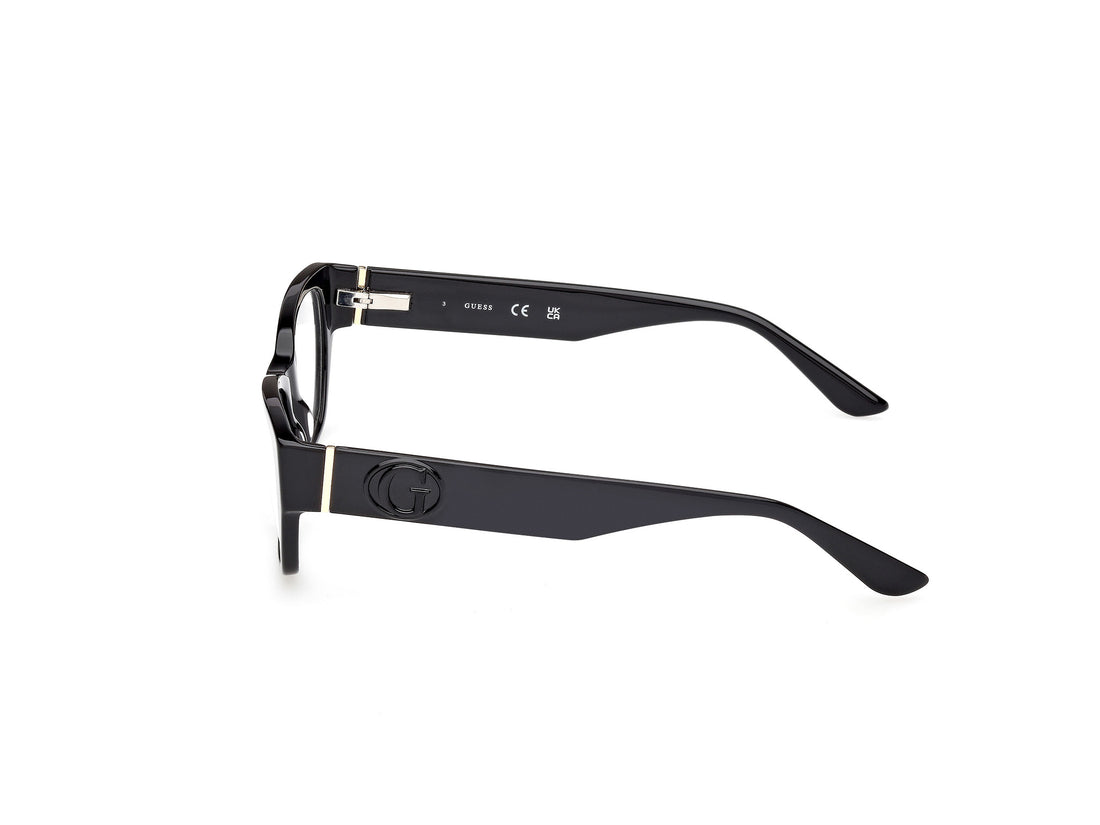 Prescription glasses guess gu50304 001 negro rectangular femenino size 50mm - Detailed view