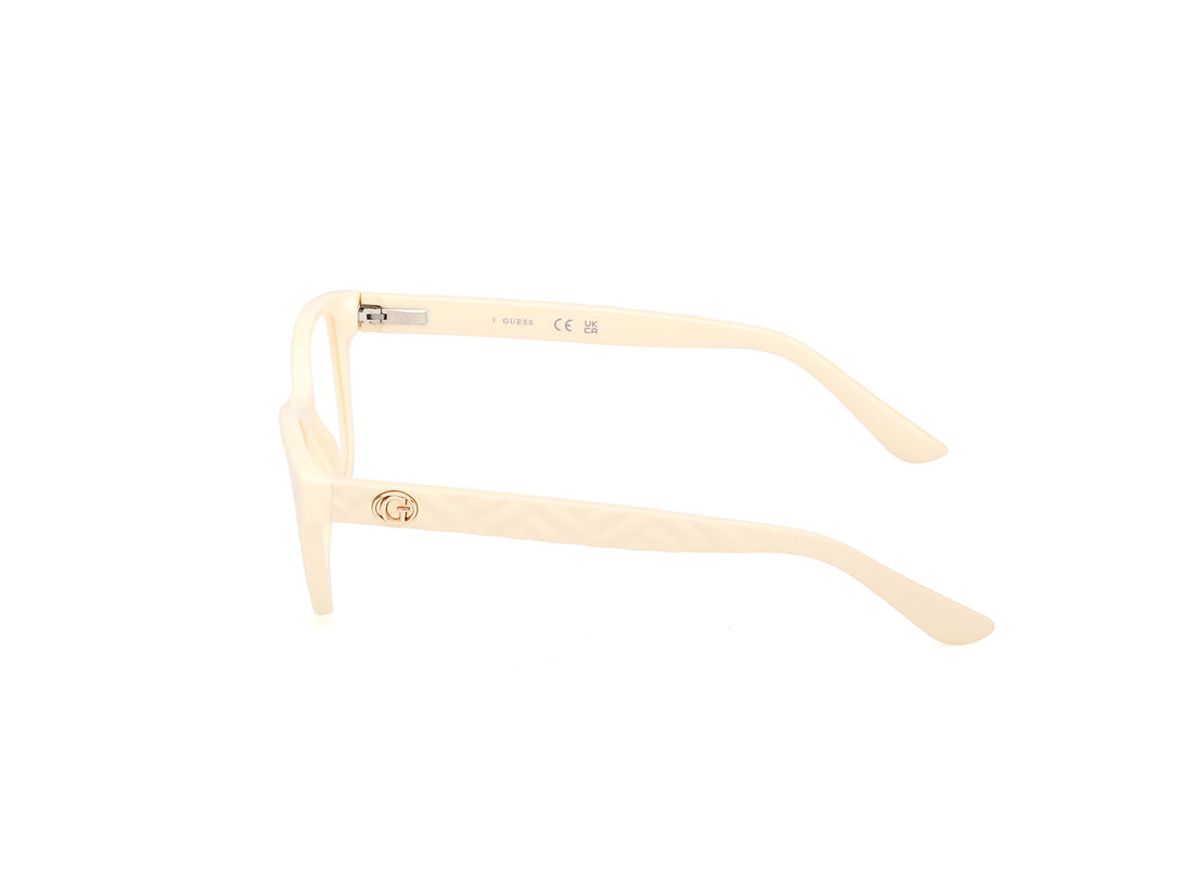 Prescription glasses guess gu50307 025 beige rectangular femenino size 50mm - Detailed view