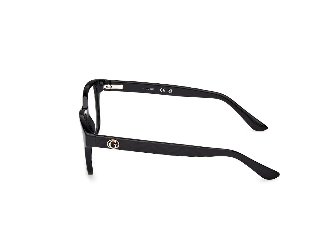Prescription glasses guess gu50308 001 negro rectangular femenino size 53mm - Detailed view