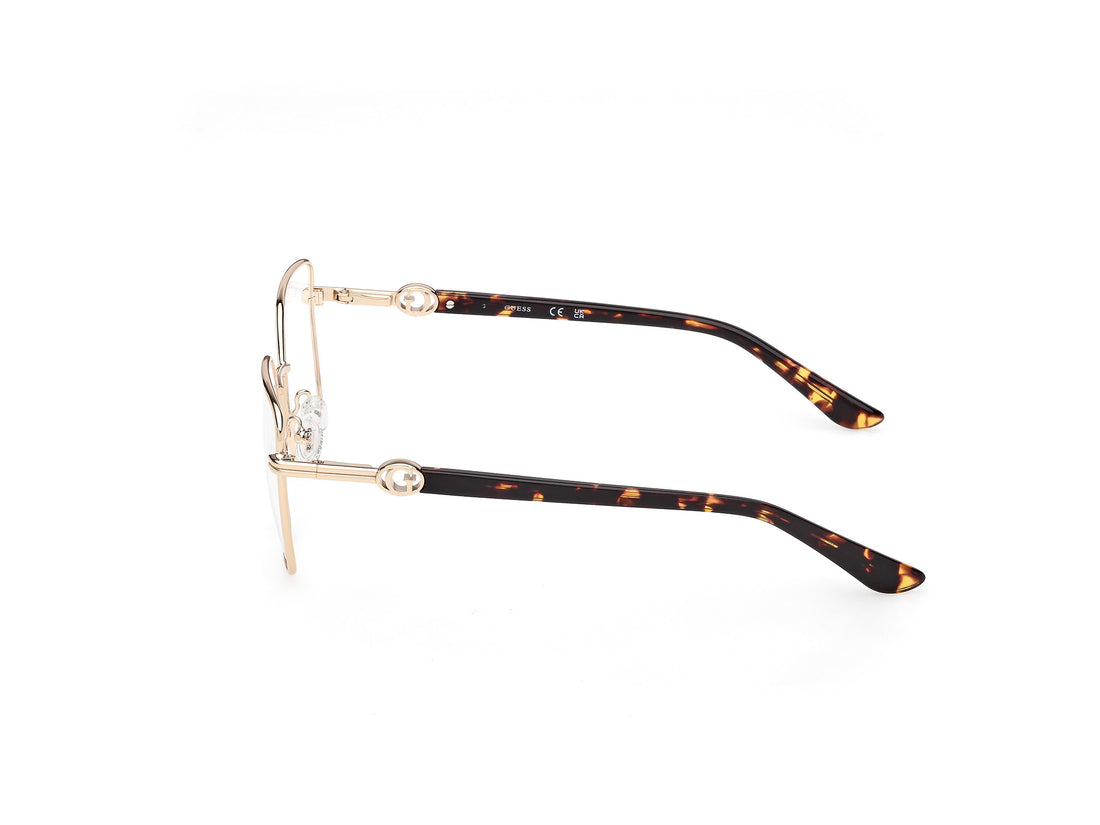 Prescription glasses guess gu50313 032 dorado square femenino size 55mm - Detailed view