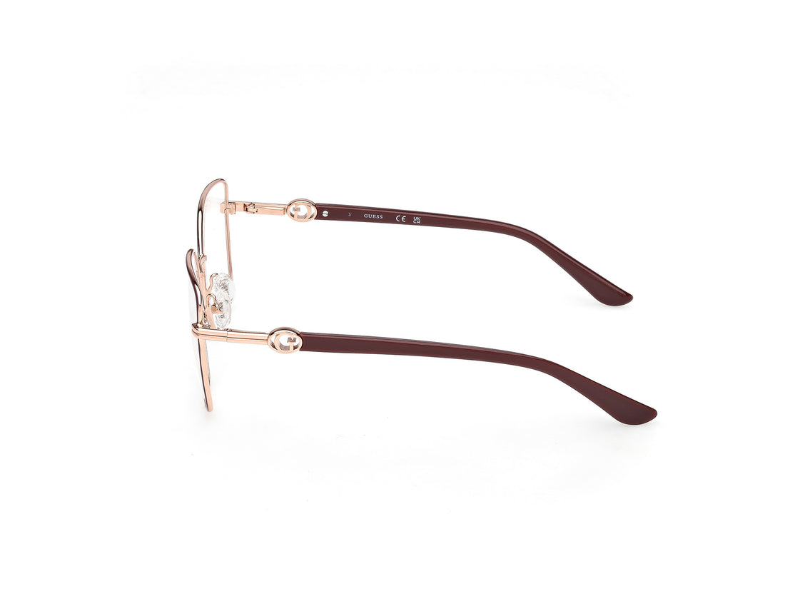 Prescription glasses guess gu50313 069 burdeos square femenino size 55mm - Detailed view