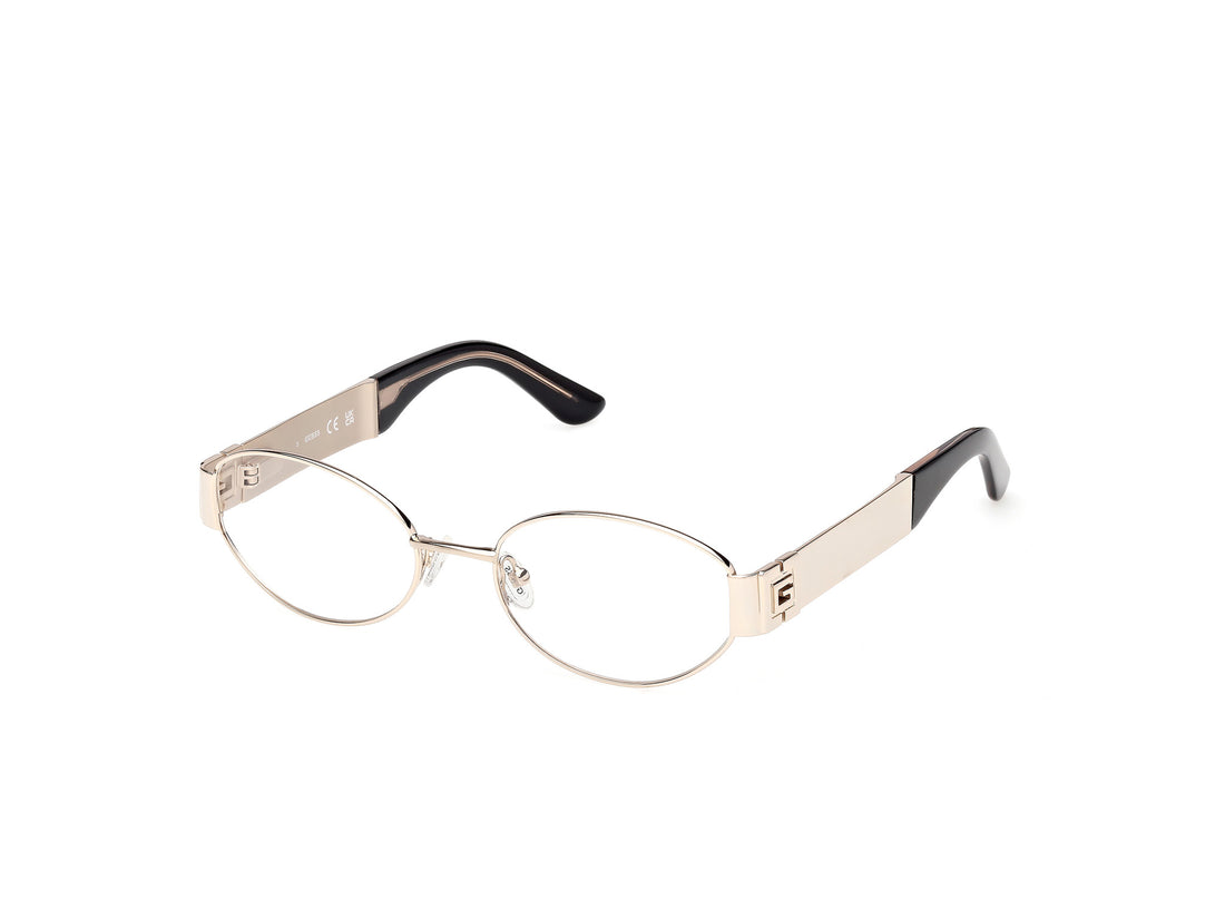 Prescription glasses guess gu50314 033 dorado oval femenino size 52mm - Main view