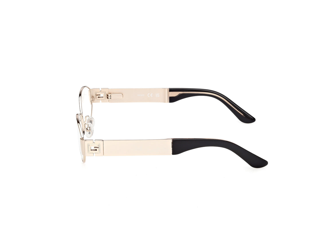 Prescription glasses guess gu50314 033 dorado oval femenino size 52mm - Detailed view