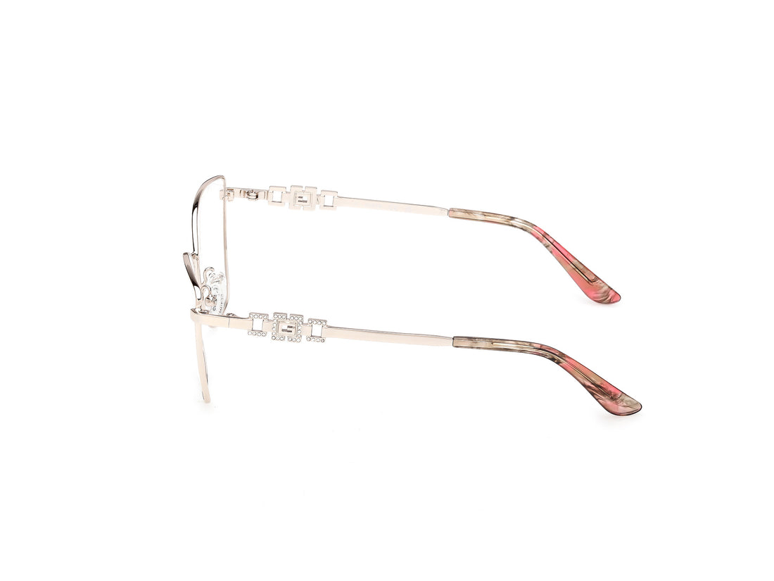 Prescription glasses guess gu50316 033 dorado cat eye femenino size 55mm - Detailed view