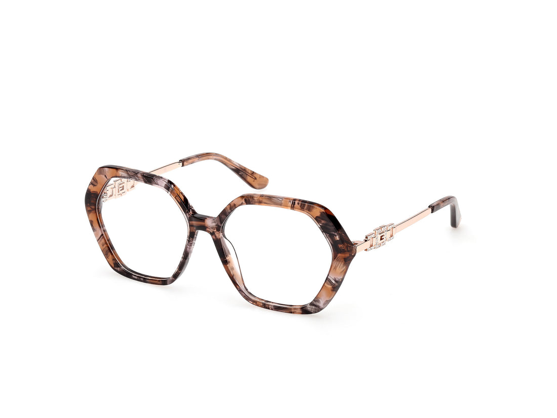 Óculos graduados guess gu50317 074 rosa geometric femenino tamanho 54mm - Vista principal