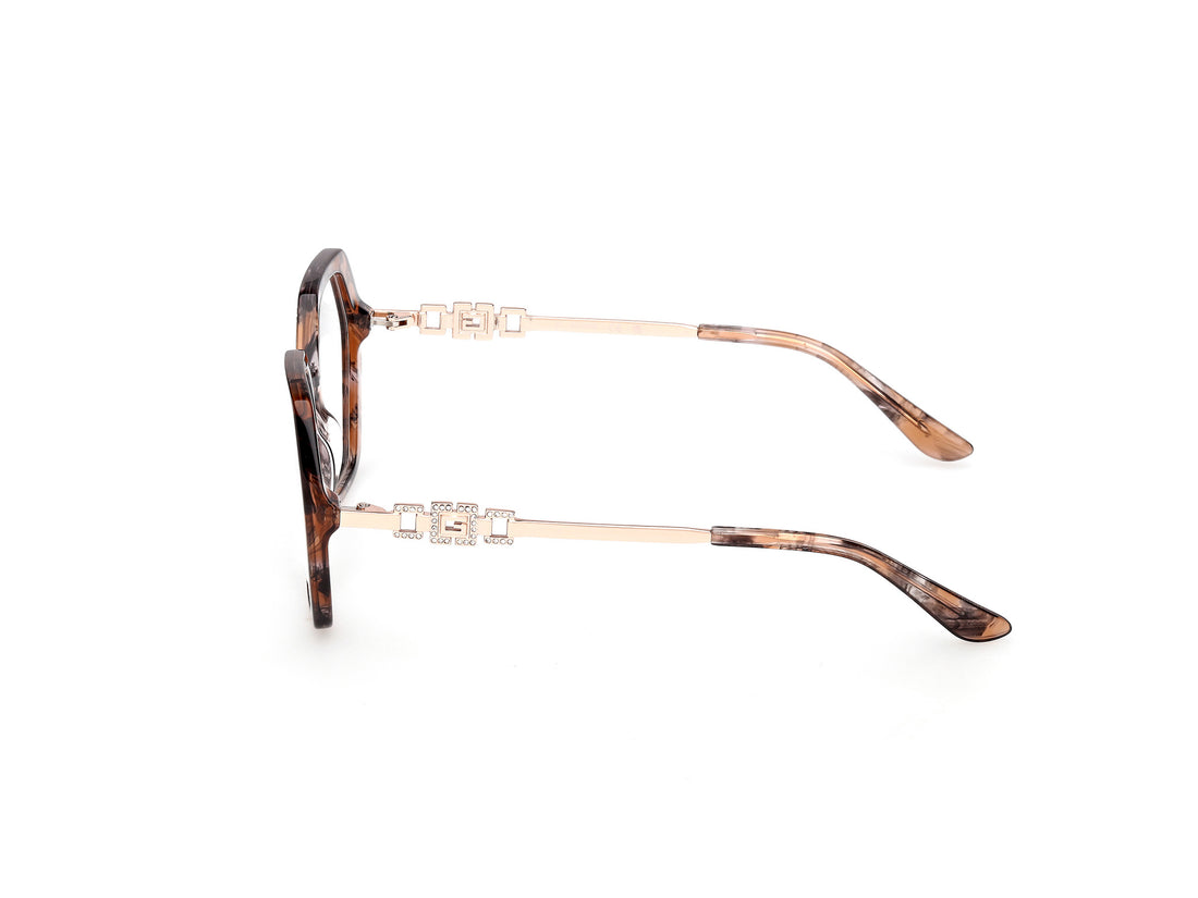 Óculos graduados guess gu50317 074 rosa geometric femenino tamanho 54mm - Vista de detalhe