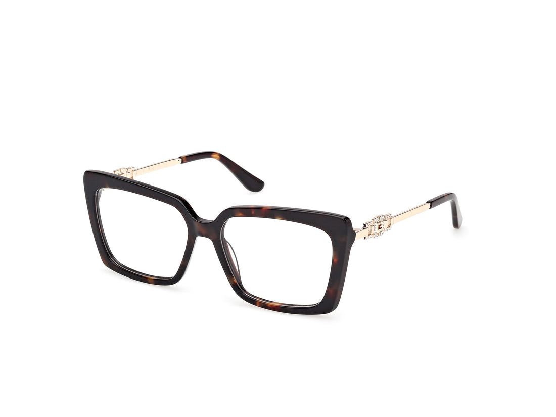 Prescription glasses guess gu50318 052 havana rectangular femenino size 54mm - Main view