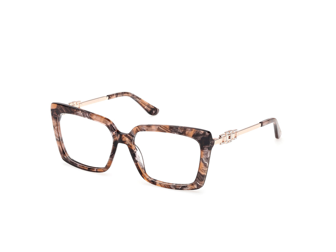 Prescription glasses guess gu50318 074 rosa rectangular femenino size 54mm - Main view