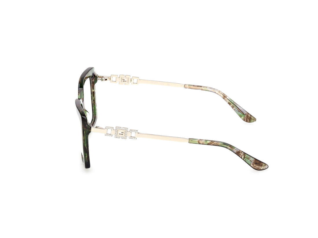 Brillen guess gu50318 098 verde rectangular femenino größe 54mm - Detailansicht