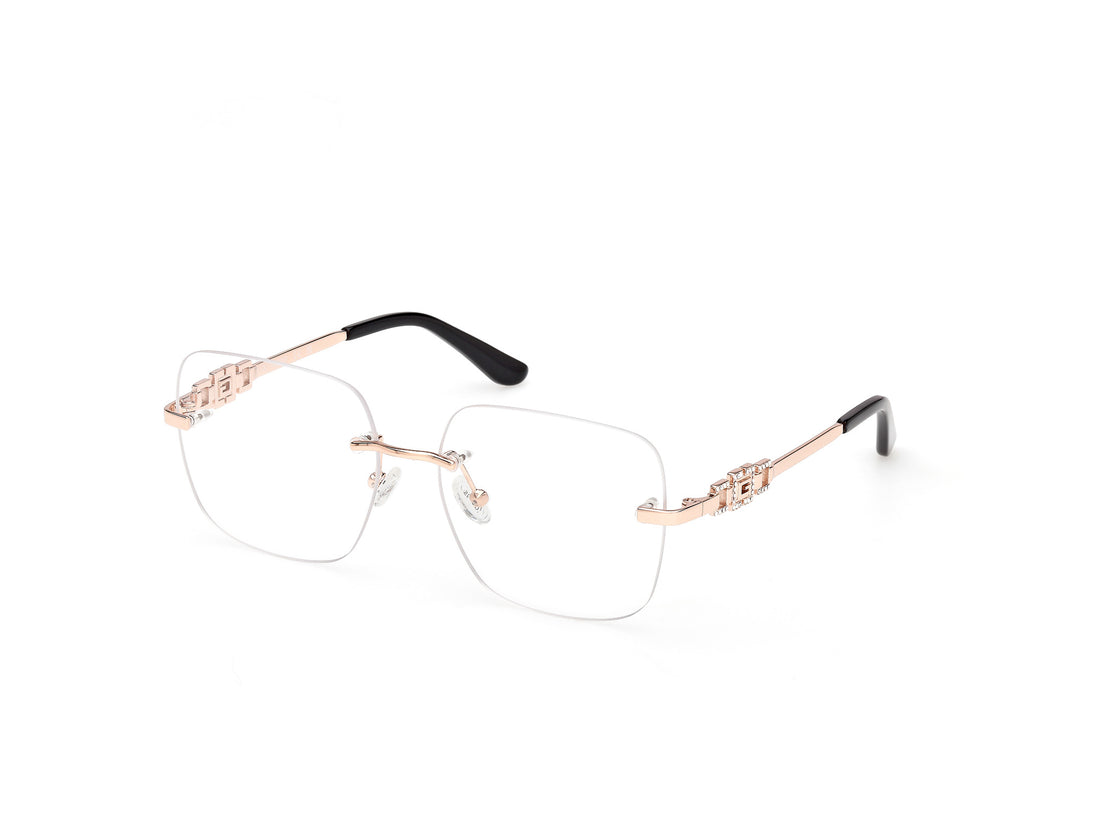 Óculos graduados guess gu50319 028 dorado square femenino tamanho 56mm - Vista principal