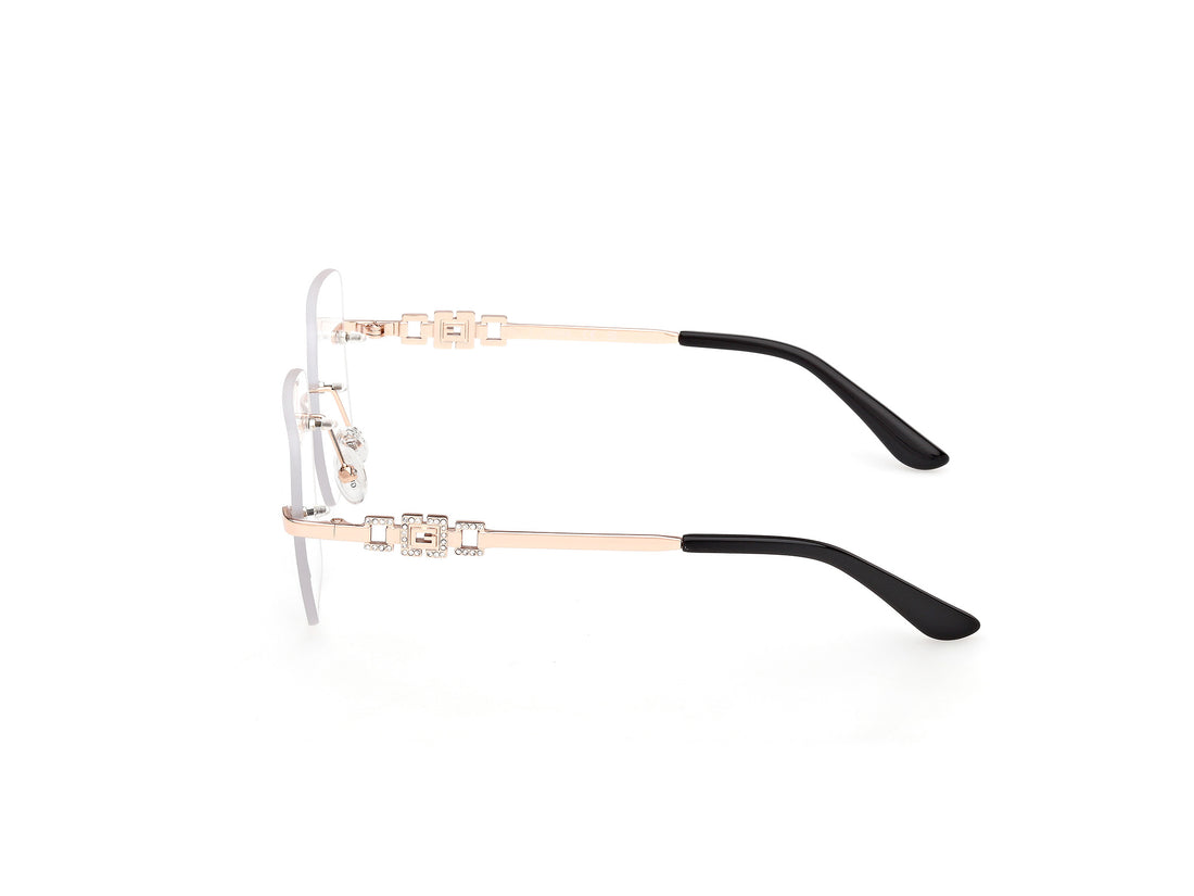 Óculos graduados guess gu50319 028 dorado square femenino tamanho 56mm - Vista de detalhe