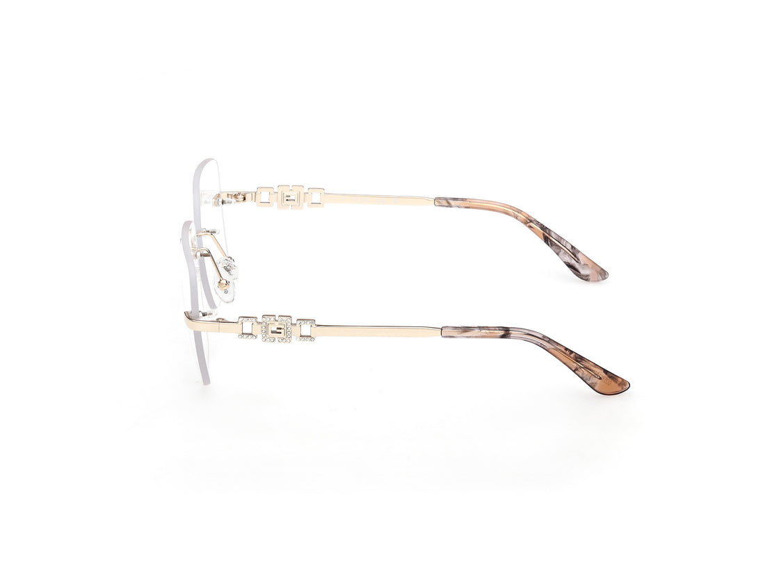 Prescription glasses guess gu50319 032 dorado square femenino size 56mm - Detailed view