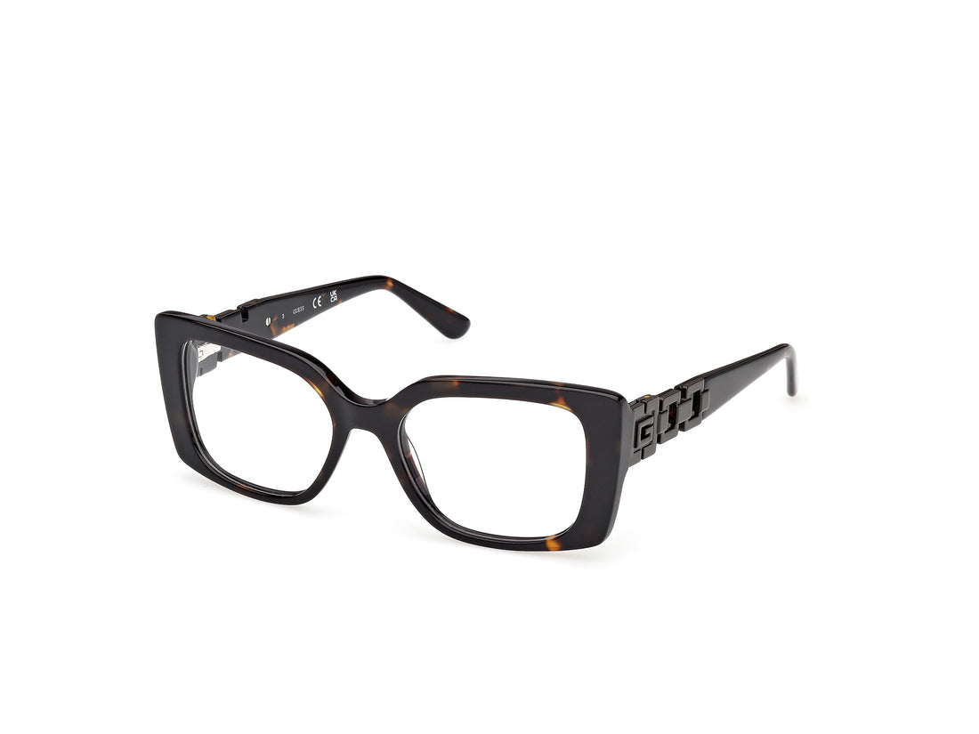 Prescription glasses guess gu50322 052 havana rectangular femenino size 51mm - Main view