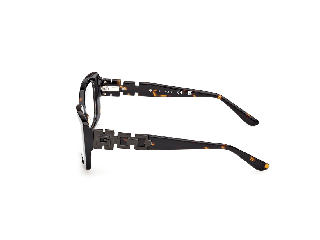 Prescription glasses guess gu50322 052 havana rectangular femenino size 51mm - Detailed view