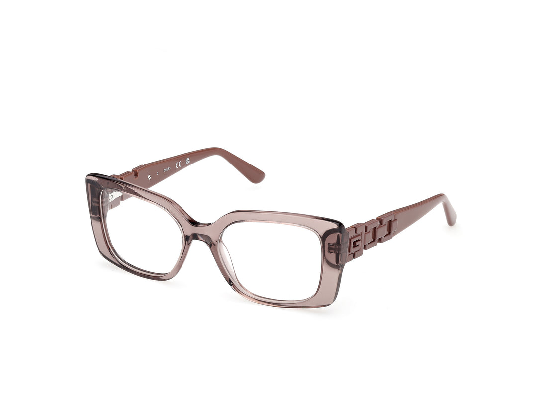 Prescription glasses guess gu50322 059 beige rectangular femenino size 51mm - Main view