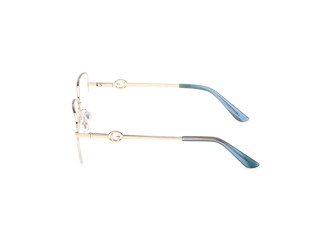 Lunettes de vue guess gu50347 032 dorado square femenino taille 53mm - Vue détaillée