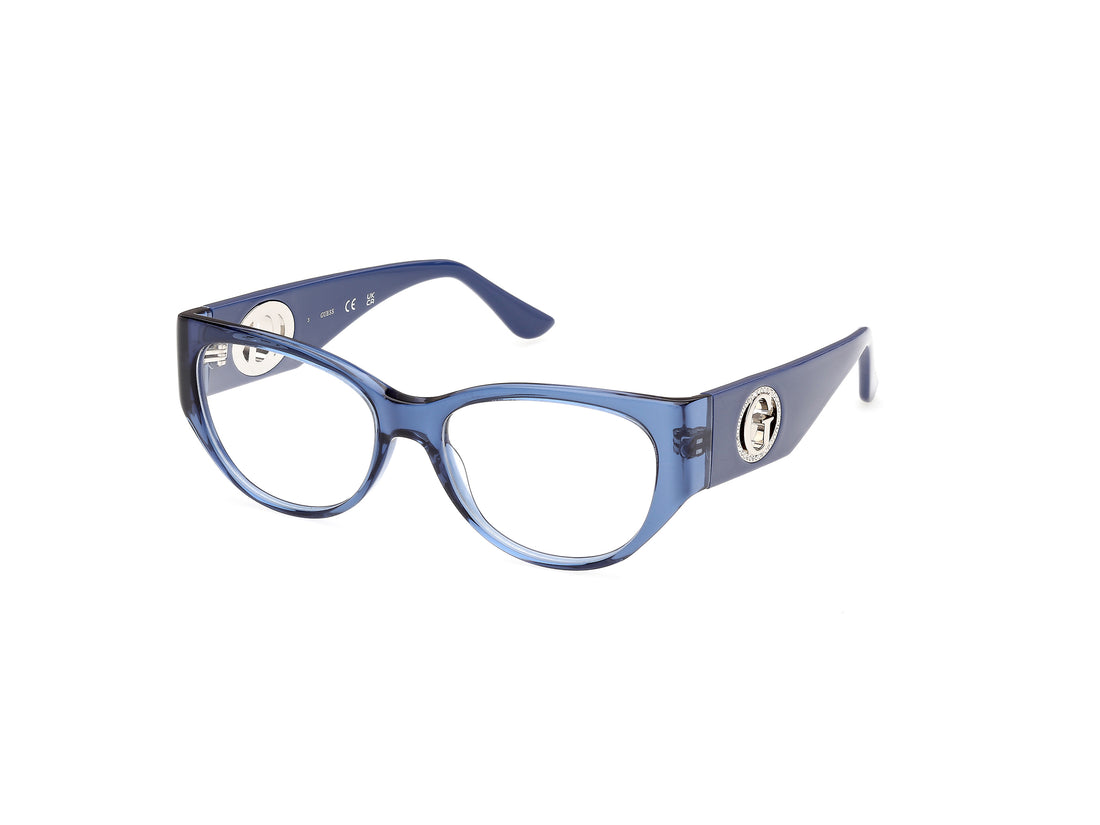 Óculos graduados guess gu50351 090 azul cat eye femenino tamanho 52mm - Vista principal