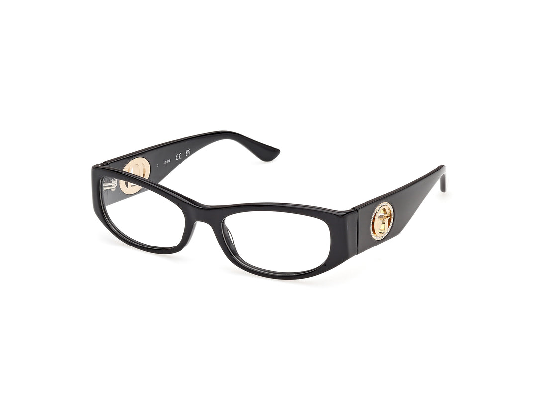 Óculos graduados guess gu50352 001 negro oval femenino tamanho 53mm - Vista principal
