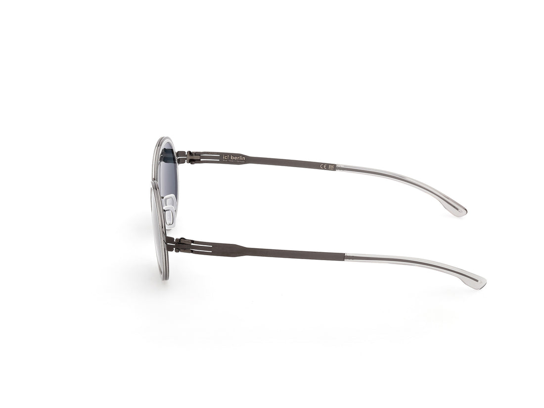 Óculos de sol ic! berlin ic0030 bent 05n negro round unisex tamanho 43mm - Vista de detalhe