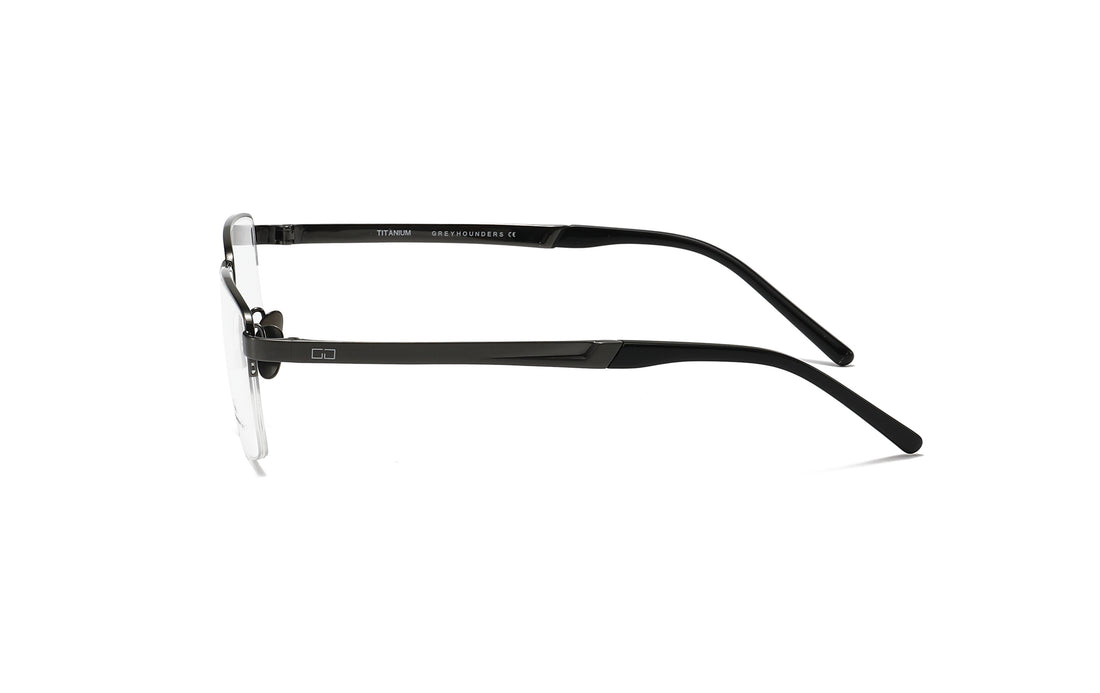 Occhiali da vista greyhounders teo c4 s gun plateado rectangular masculino taglia 57mm - Vista dettagliata
