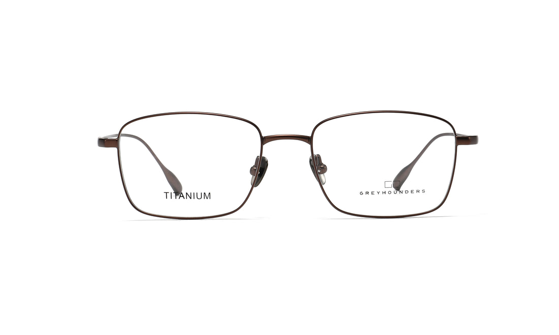 Occhiali da vista greyhounders duk c5 s cofee marron rectangular masculino taglia 53mm - Vista dettagliata