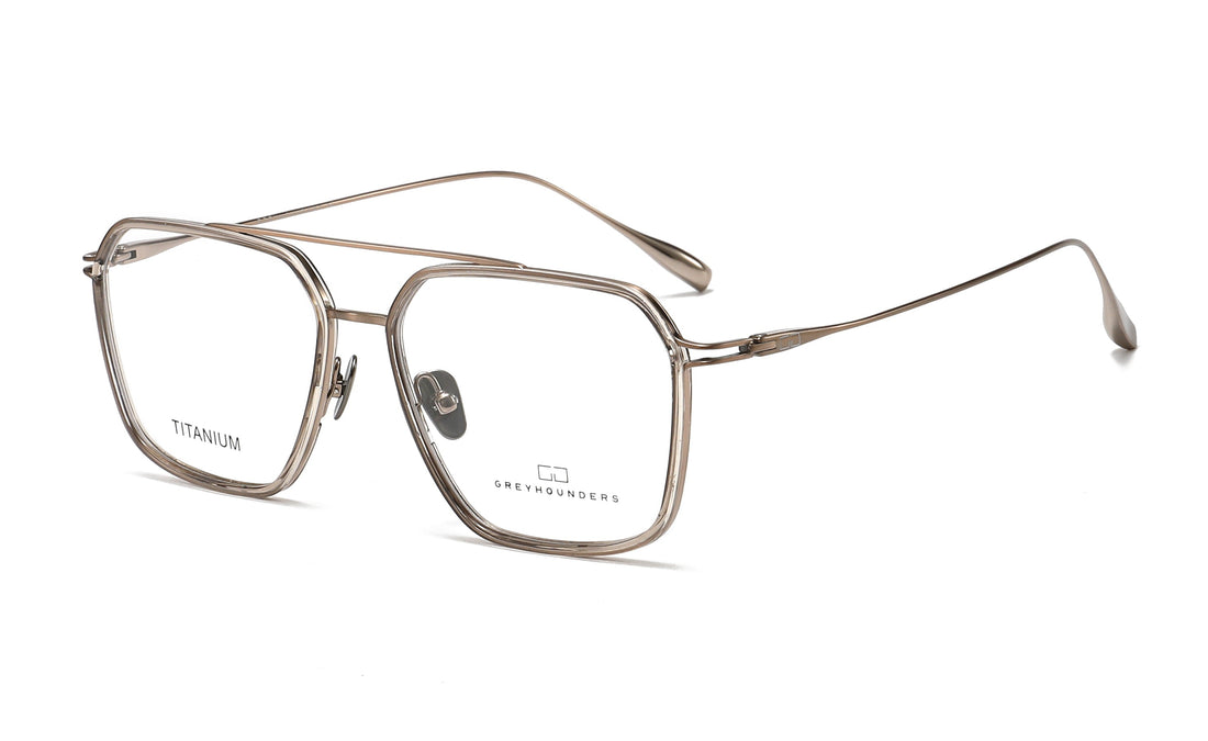 Óculos graduados greyhounders tanos c6 s brown marron pilot unisex tamanho 55mm - Vista principal
