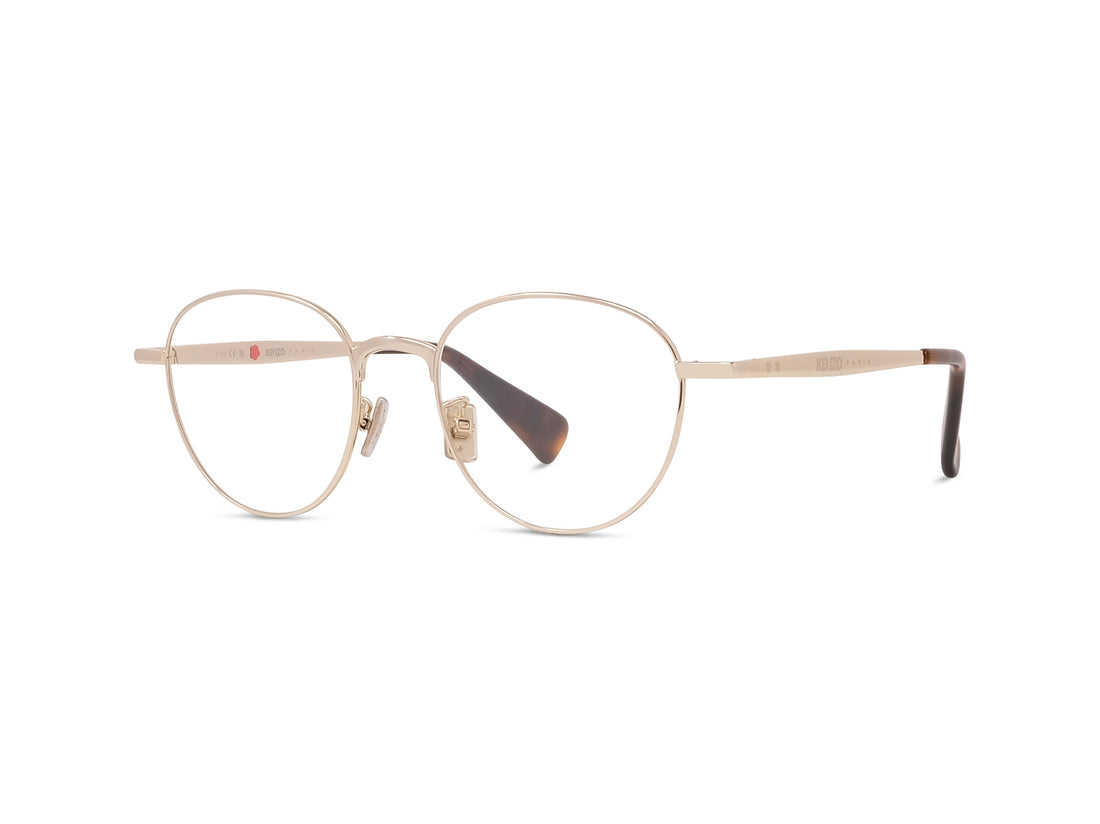 Brillen kenzo boke flower kz50223u 032 gold round unisex größe 49mm - Hauptansicht