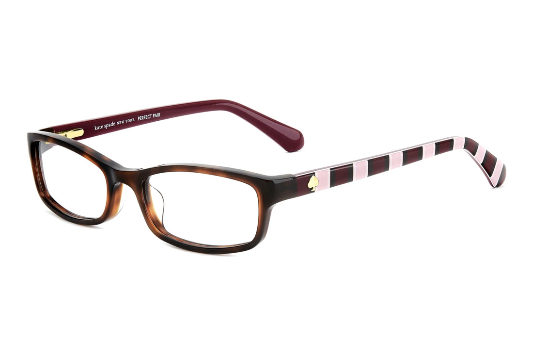 Prescription glasses kate spade narcisa/3 086 havana rectangular femenino size 49mm - Main view